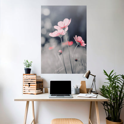 SUBTLE PETAL DANCE Peel and Stick Vertical Poster