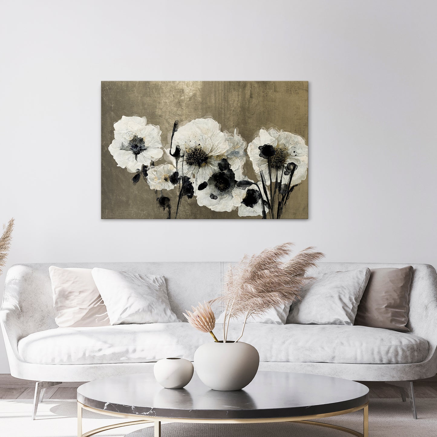 HARMONY IN WHITE Horizontal Canvas Print