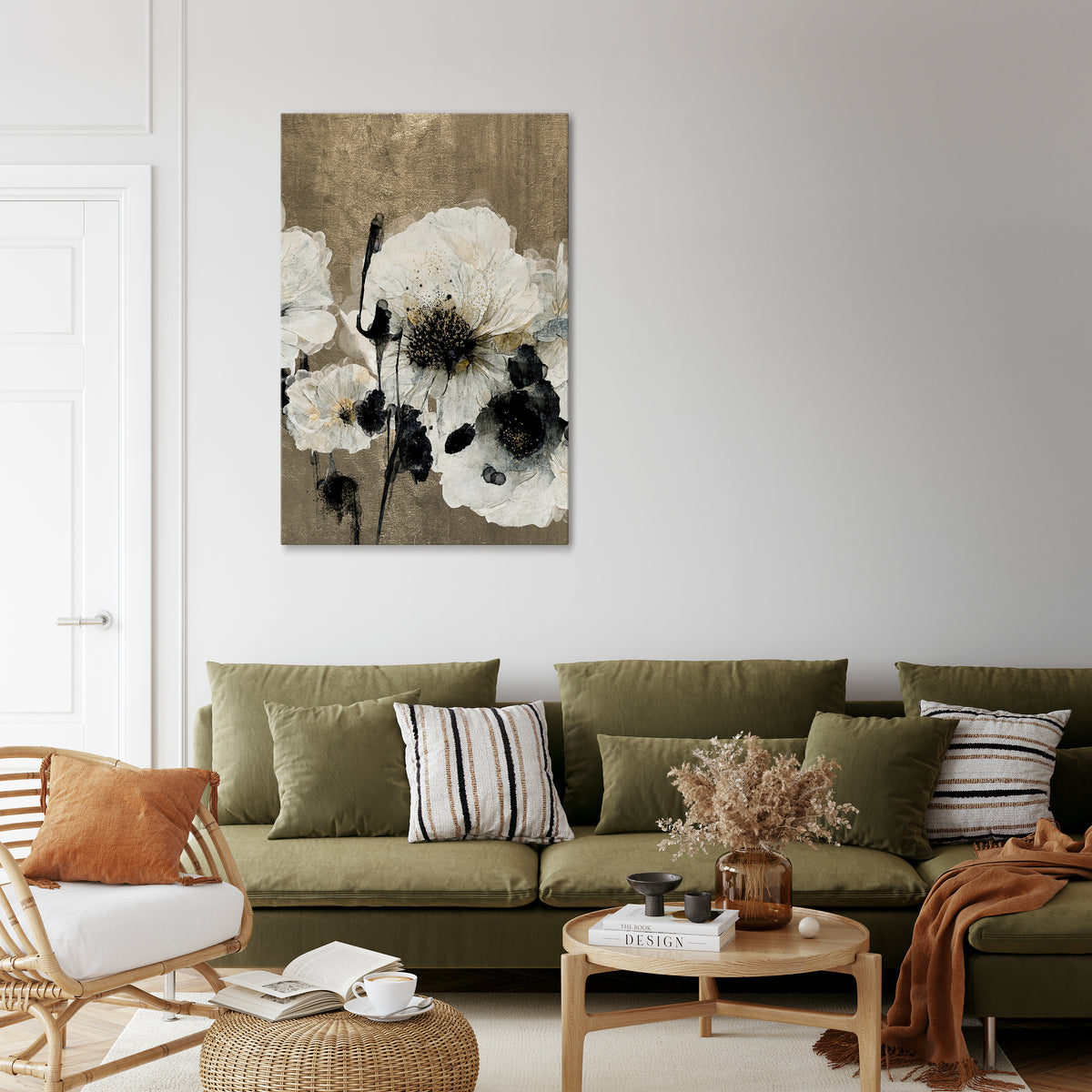 HARMONY IN WHITE Vertical Canvas Print