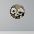 HARMONY IN WHITE Round Wall Art