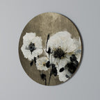 HARMONY IN WHITE Round Wall Art