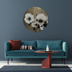 HARMONY IN WHITE Round Wall Art