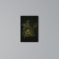 MIDNIGHT FLORAL GLIMMER Vertical Canvas Print