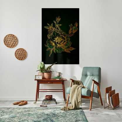 MIDNIGHT BLOMSTERIG GLIMMER Vertikal poster med självhäftande motiv
