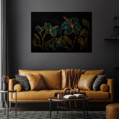 EMBERED BLOOM Horizontal Canvas Print