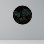 EMBERED BLOOM Round Wall Art