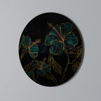 EMBERED BLOOM Round Wall Art