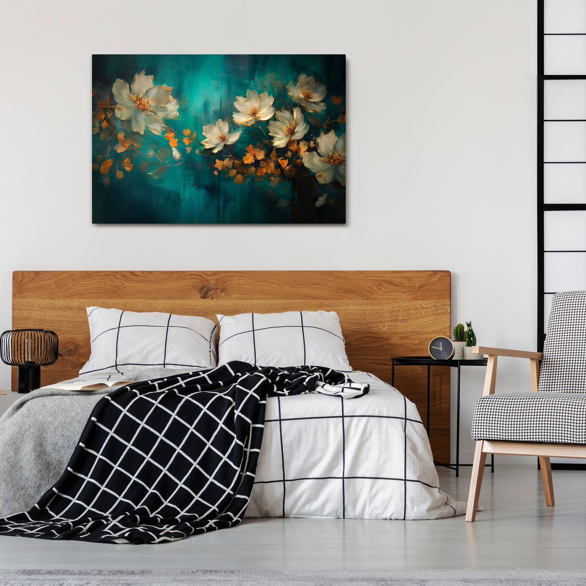 TRANQUIL GARDEN MUSE Horizontal Canvas Print