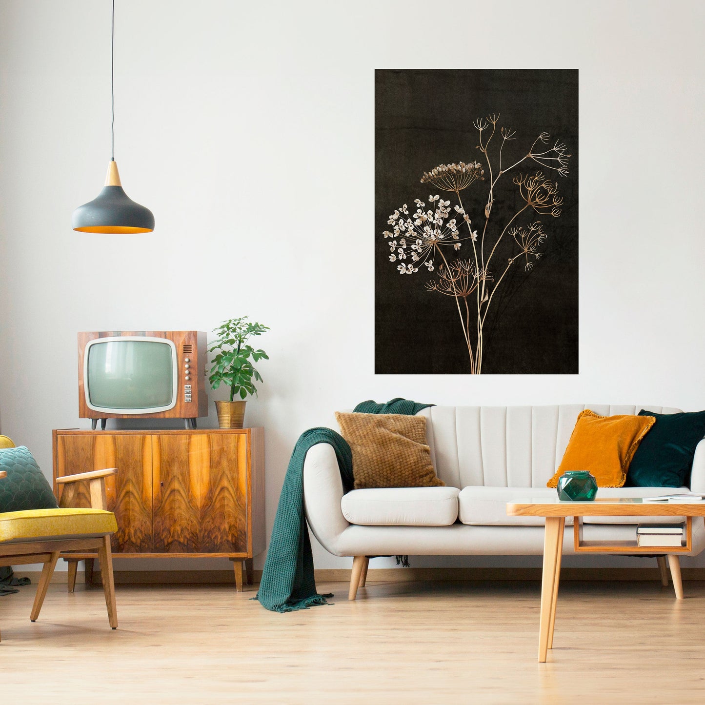 ÄNGSMINNEN Vertikal poster med självhäftande mönster
