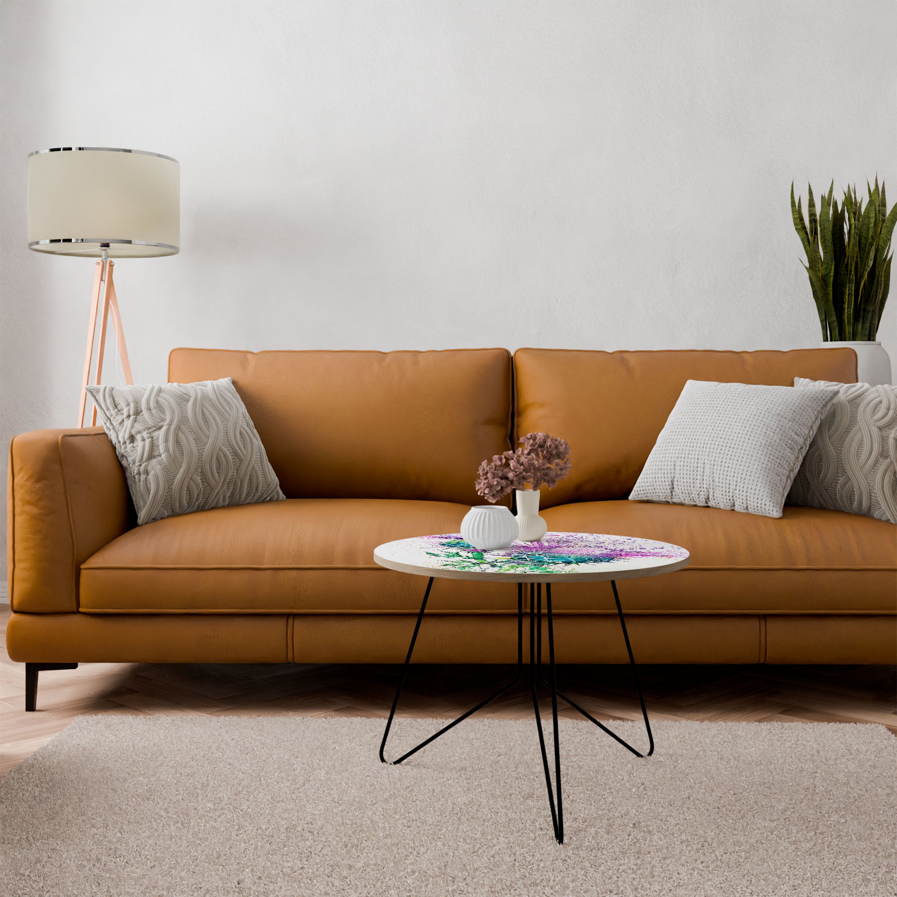 FÄRGGLATT TISTEL DANS Soffbord