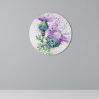 COLORFUL THISTLE DANCE Round Wall Art