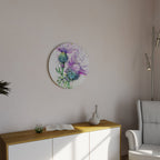 COLORFUL THISTLE DANCE Round Wall Art
