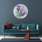 COLORFUL THISTLE DANCE Round Wall Art