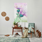 FÄRGGLAD TISTEL DANS Vertikal Poster med självhäftande text