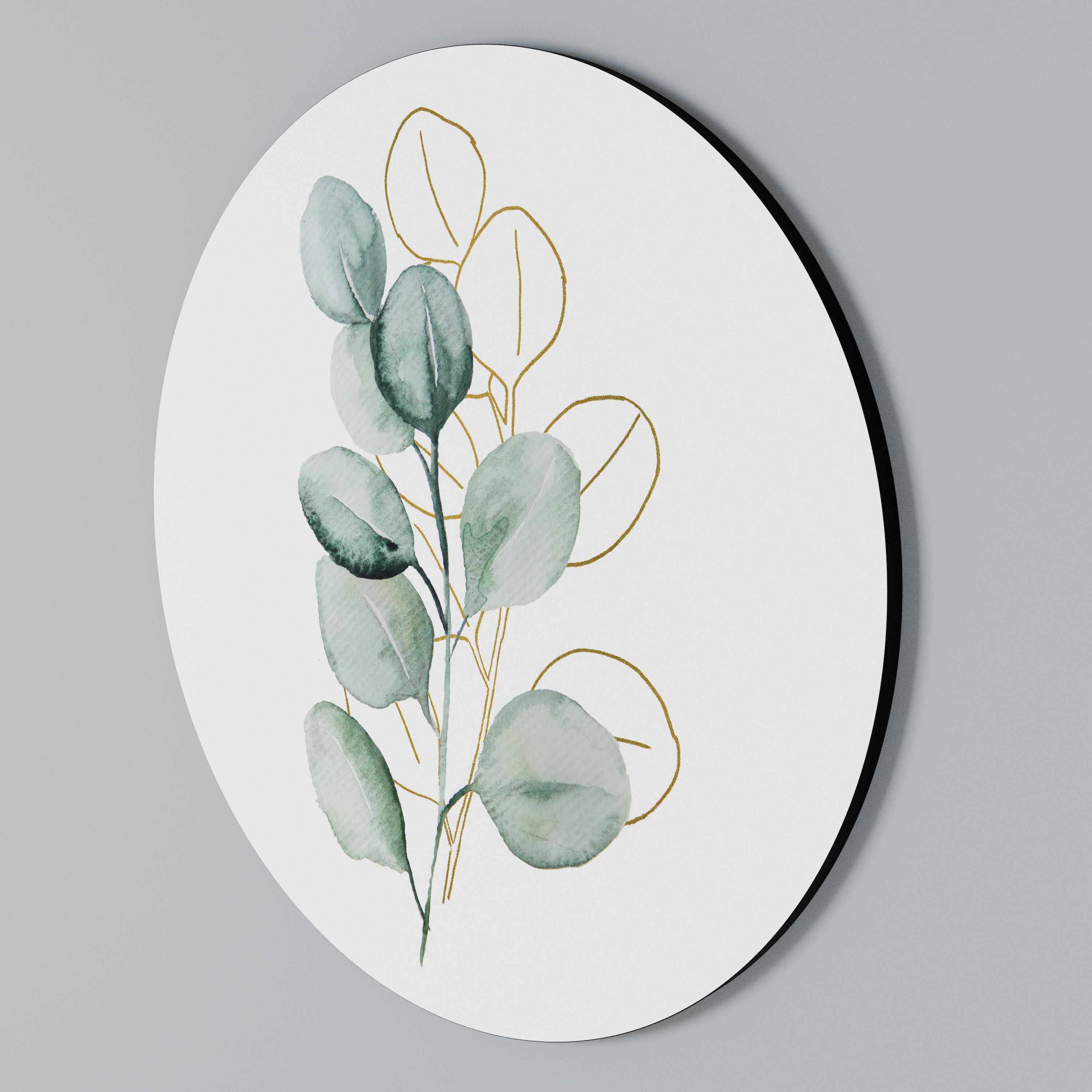 SILHOUETTES IN SOFT WATERS Rund väggdekor