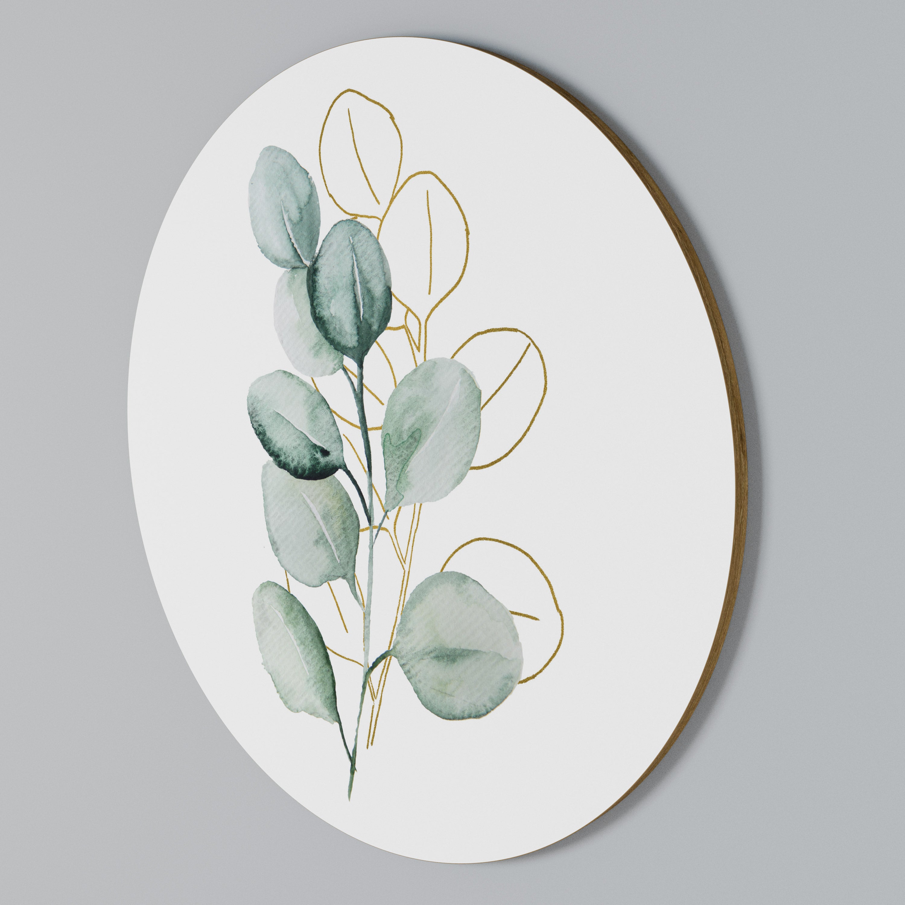 SILHOUETTES IN SOFT WATERS Rund väggdekor