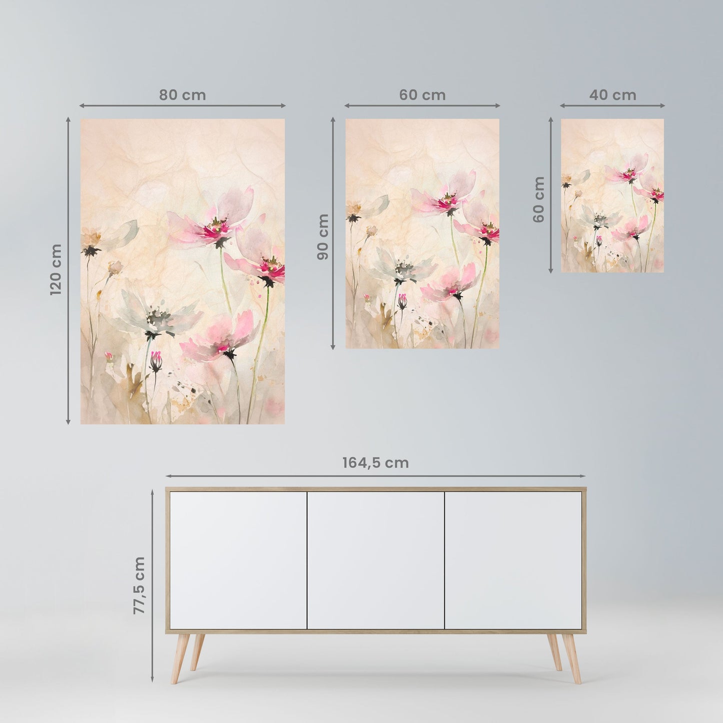 PAINTED LIGHTNESS Peel and Stick Vertical Poster