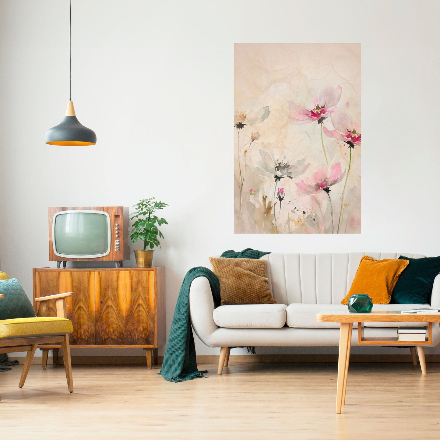 PAINTED LIGHTNESS Peel and Stick Vertical Poster