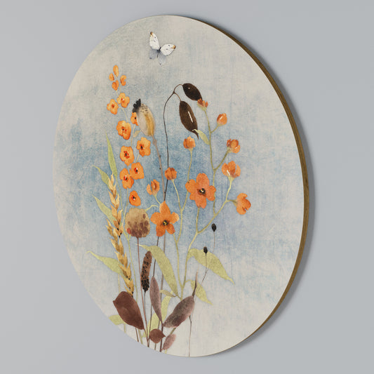 WHISPERS OF WILDFLOWERS Rund väggdekor