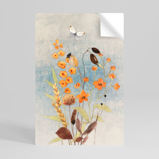 VISKNINGAR AV VILDBLOMMA, vertikal poster att skala och klistra på