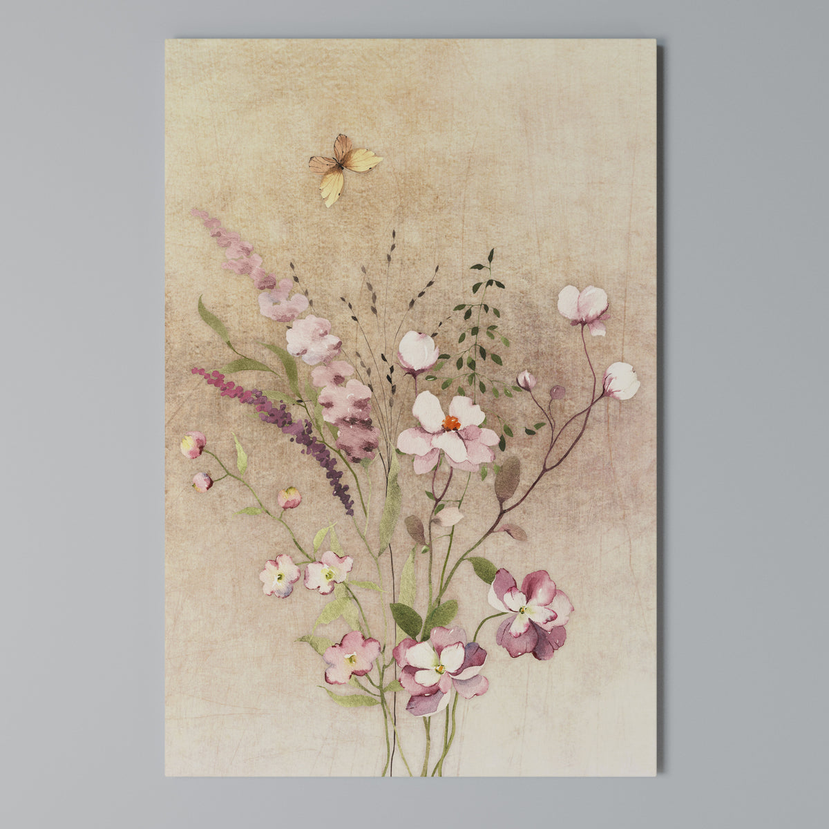 FLOWERED REVERIE Vertical Canvas Print