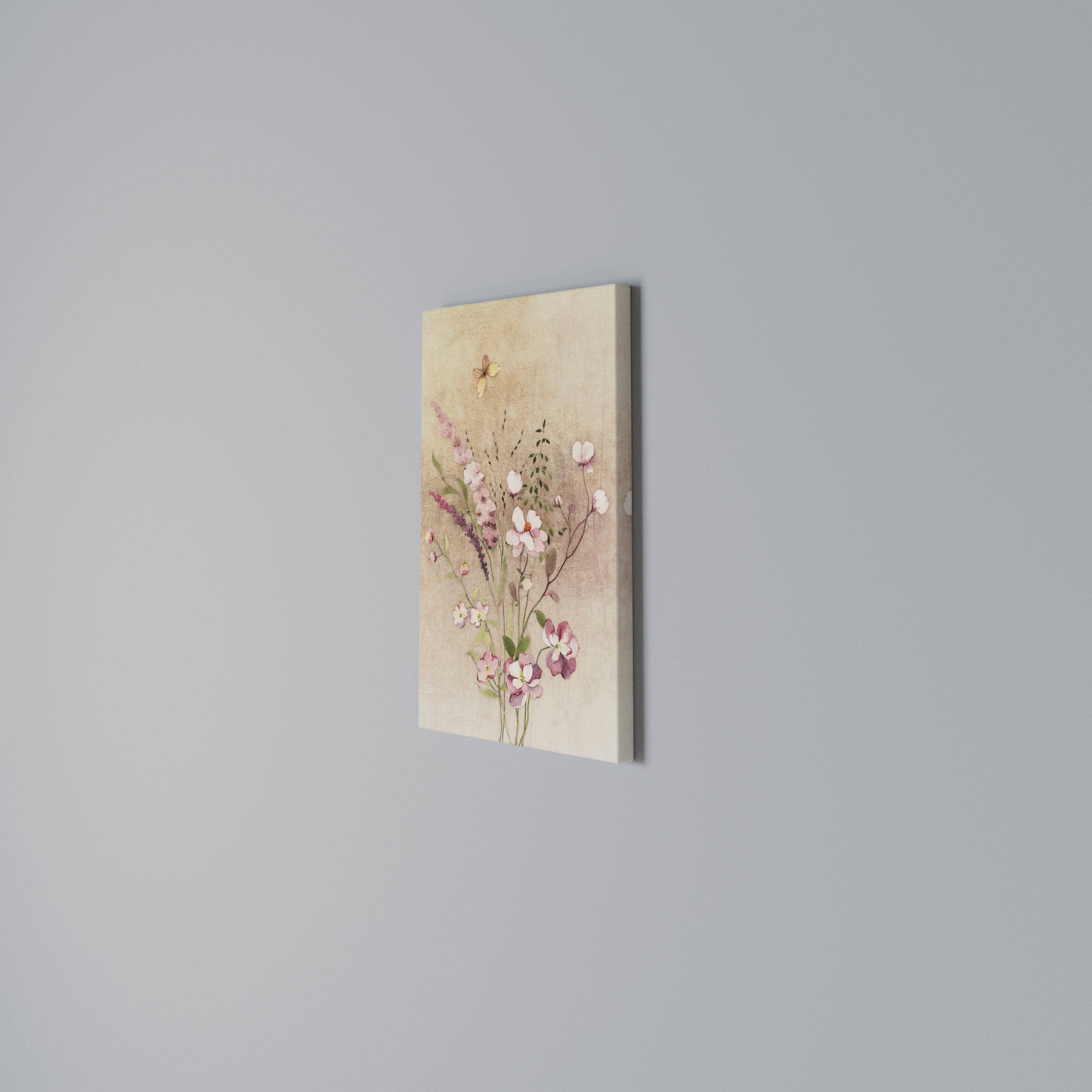 FLOWERED REVERIE Vertical Canvas Print