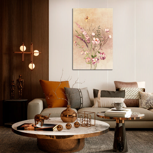 FLOWERED REVERIE Vertical Canvas Print