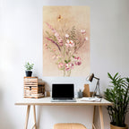 FLOWERED REVERIE Peel and Stick Vertical Poster