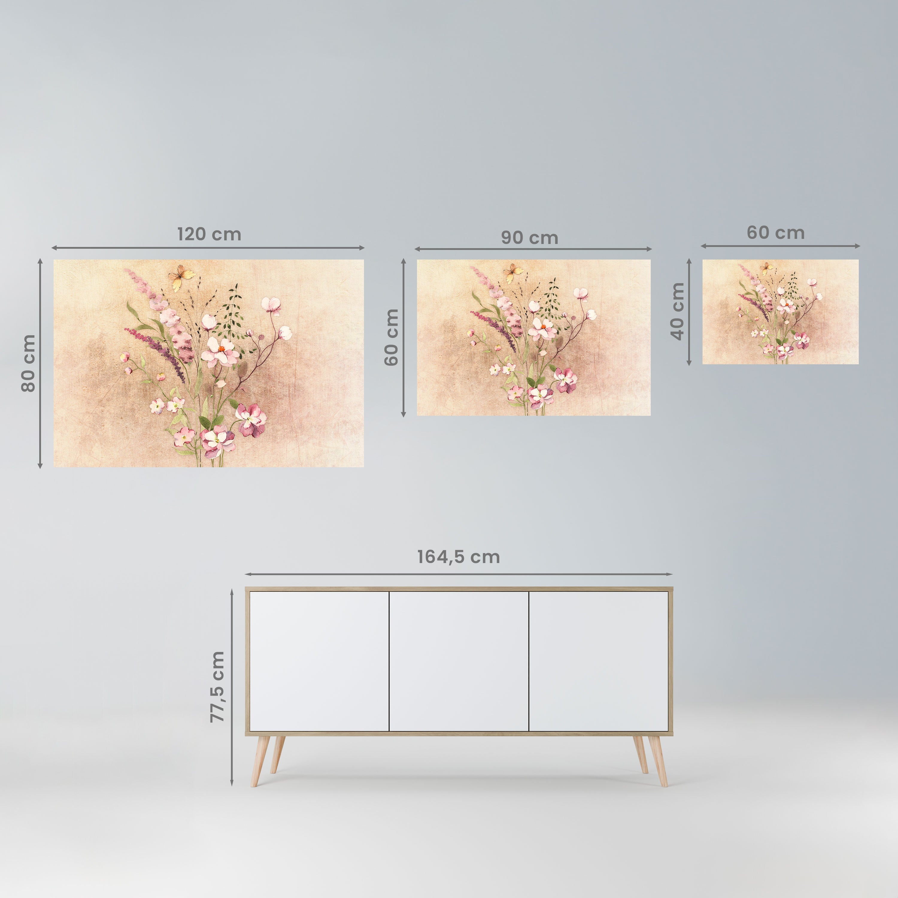 Blommig dagdröm - skalbar och självhäftande poster