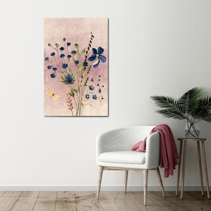 CORNFLOWER REVERIE Vertical Canvas Print