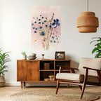 Blåklintdagis vertikal poster med självhäftande klistermärke