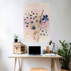 Blåklintdagis vertikal poster med självhäftande klistermärke