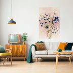 Blåklintdagis vertikal poster med självhäftande klistermärke