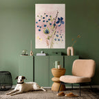 Blåklintdagis vertikal poster med självhäftande klistermärke