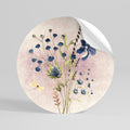 CORNFLOWER REVERIE Peel and Stick Round Sticker