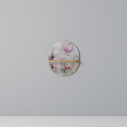 FANTASTISK MAGNOLIA Oval konsthylla i ekeffekt