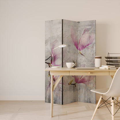 ASTONISHING MAGNOLIA Dekorativ rumsavdelare – 3 paneler
