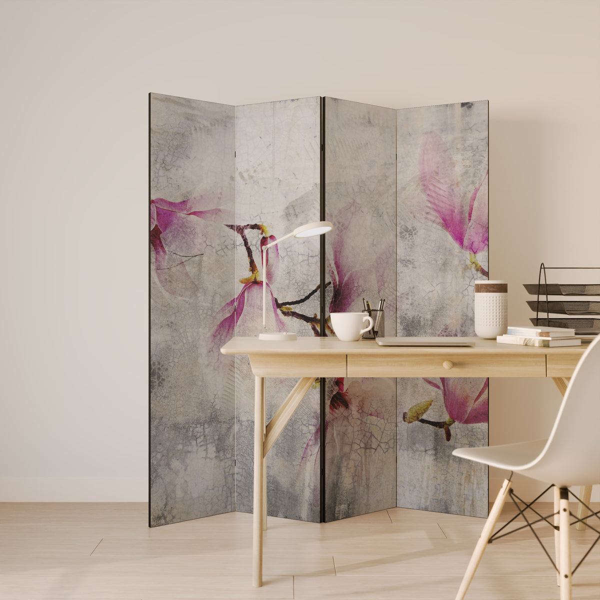 ASTONISHING MAGNOLIA Rumsavdelare 4 paneler