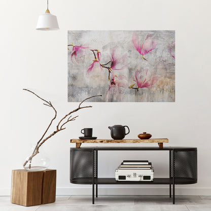 HÄPPAR MED MAGNOLIA, horisontell poster med självhäftande text