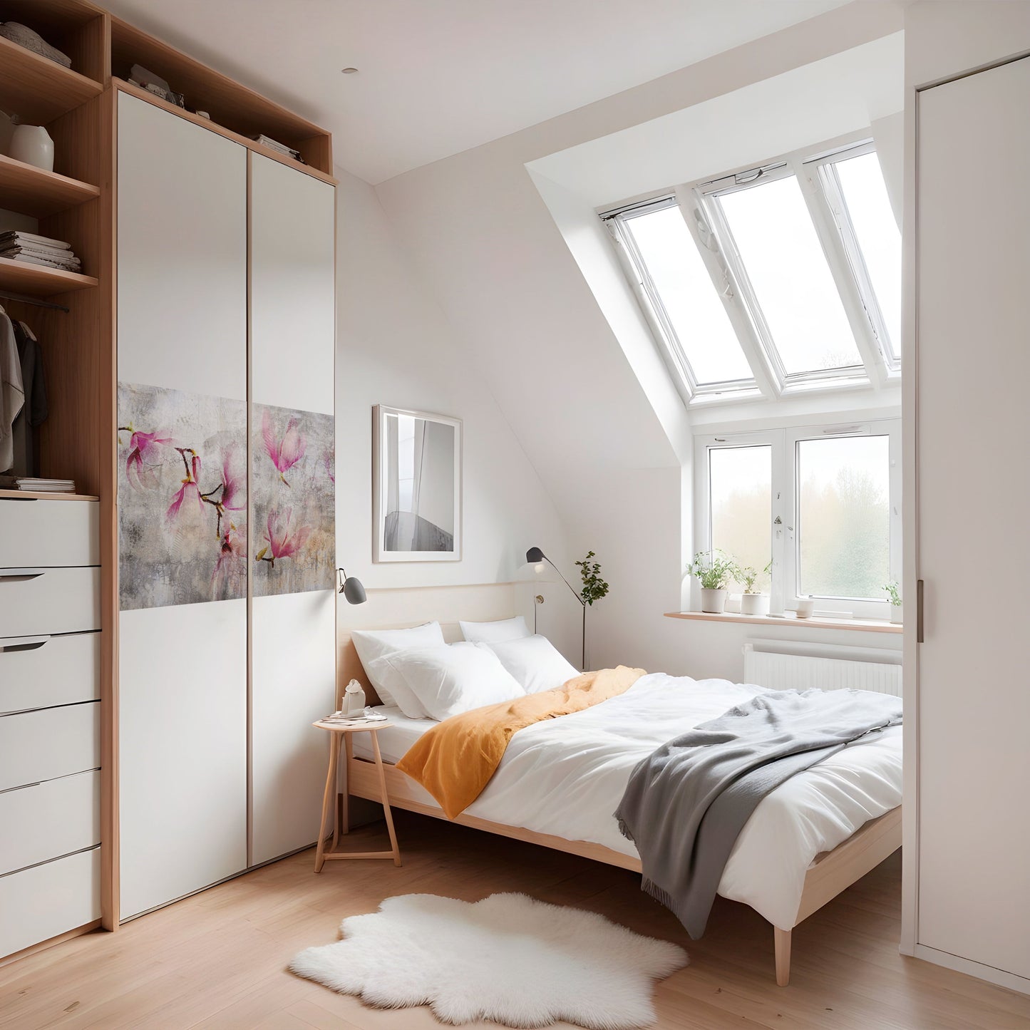 HÄPPAR MED MAGNOLIA, horisontell poster med självhäftande text