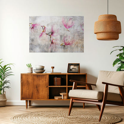 HÄPPAR MED MAGNOLIA, horisontell poster med självhäftande text