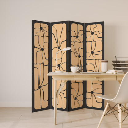 TRANQUIL CURRENTS Dekorativ rumsavdelare med 4 paneler