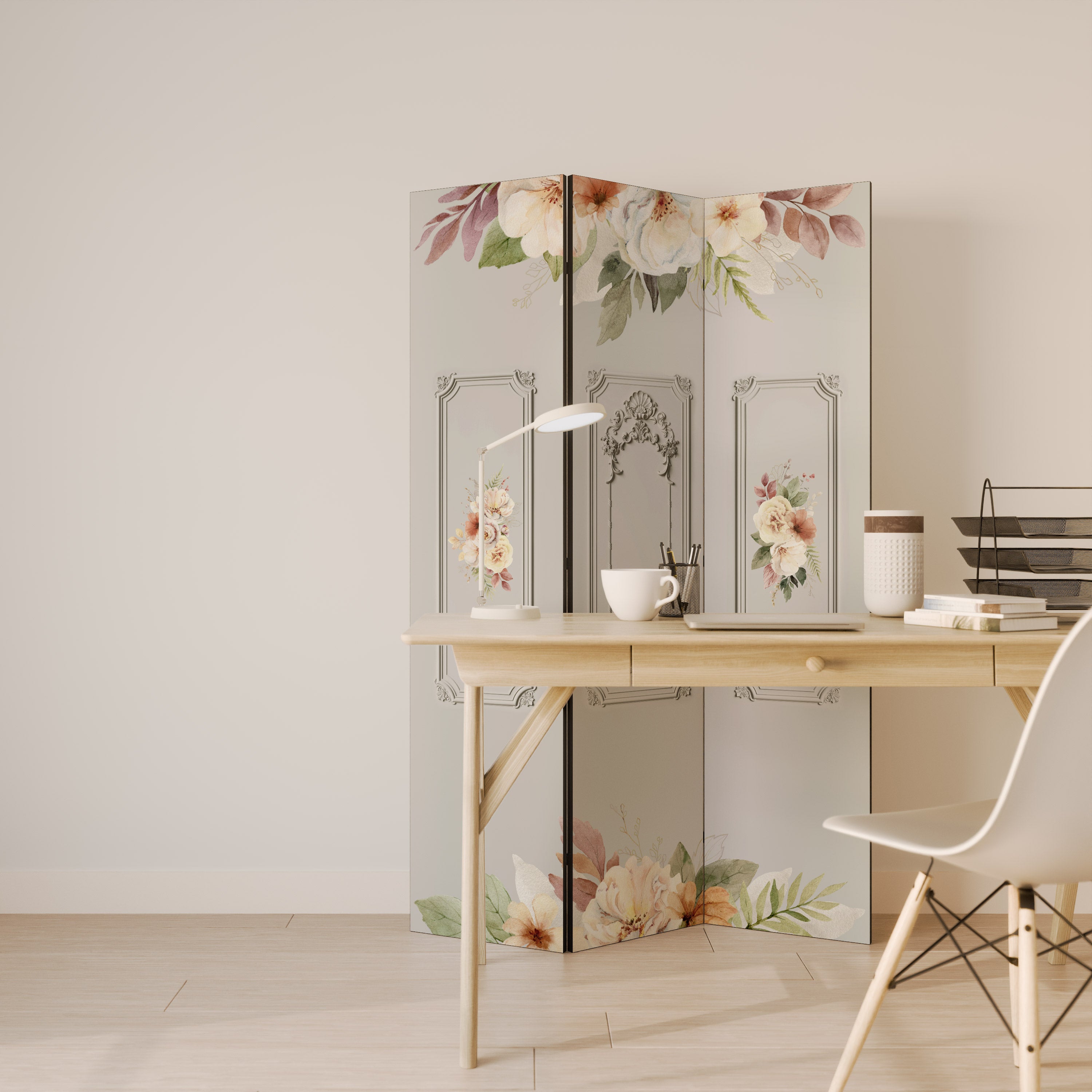 ELEGANT SHIELD Dekorativ rumsavdelare – 3 paneler