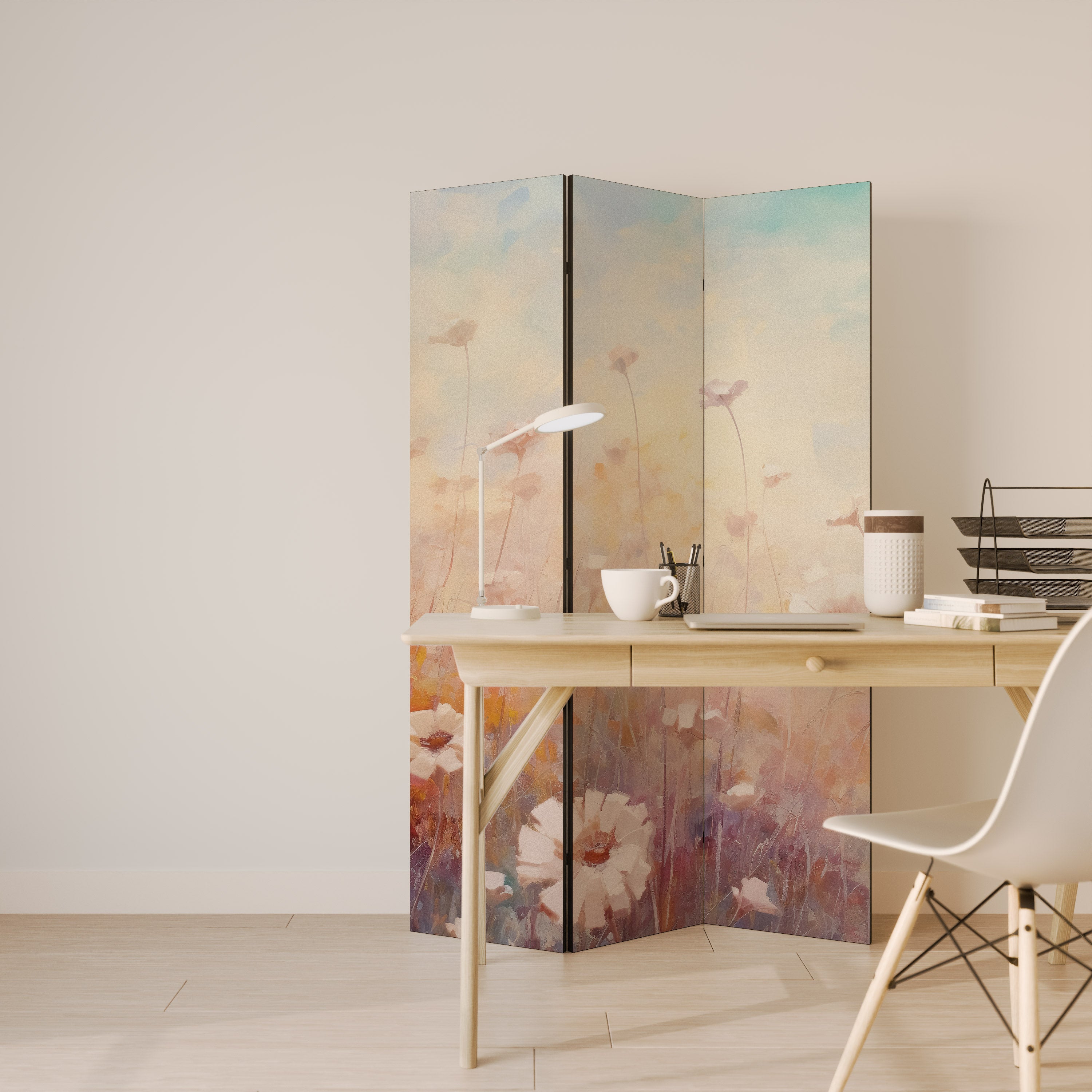 BREEZE OF COLORS Dekorativ rumsavdelare – 3 paneler
