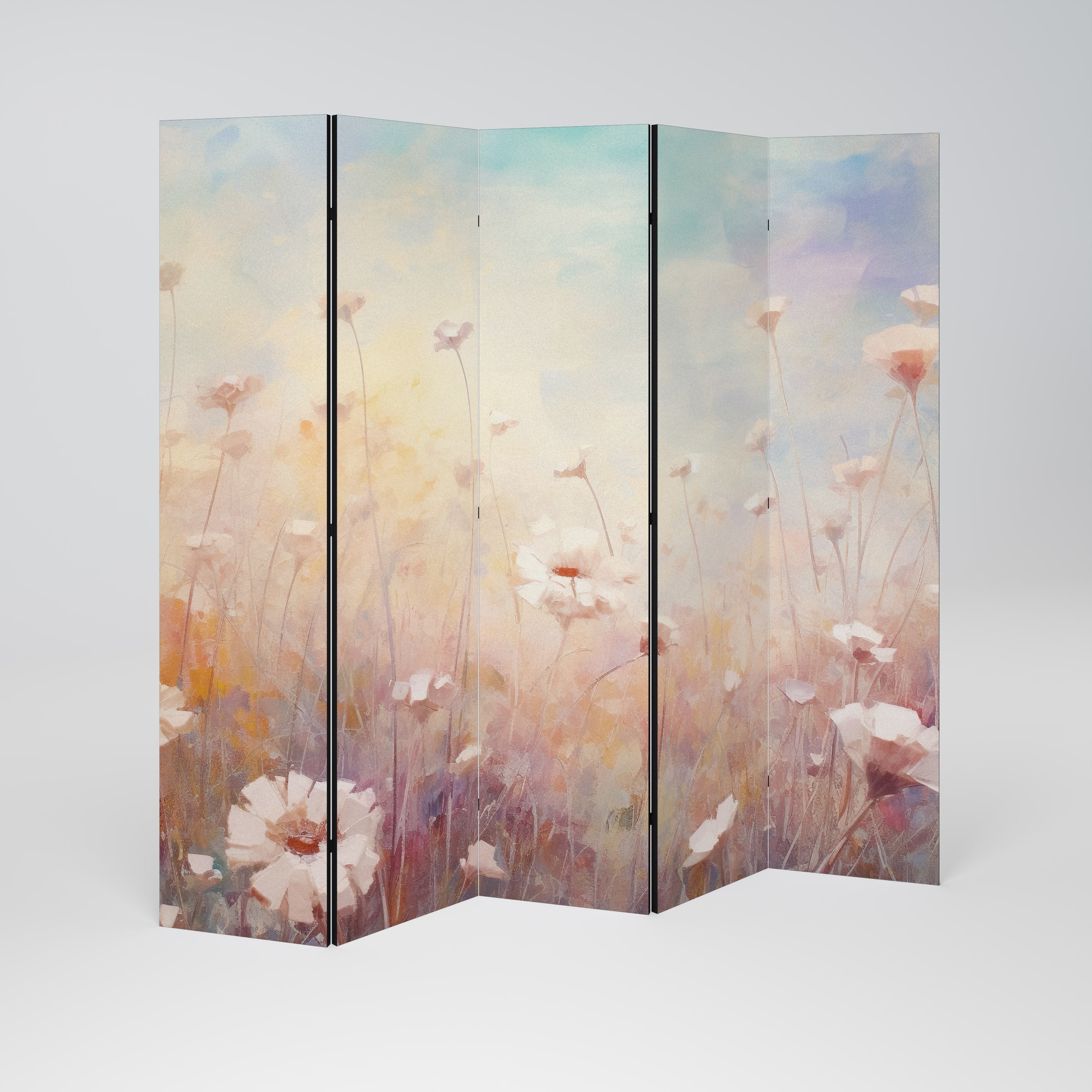 BREEZE OF COLORS Dekorativ rumsavdelare – 5 paneler