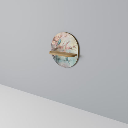 KÖRSBÄR FÅGSÅNG Oval Konsthylla I Ekeffekt