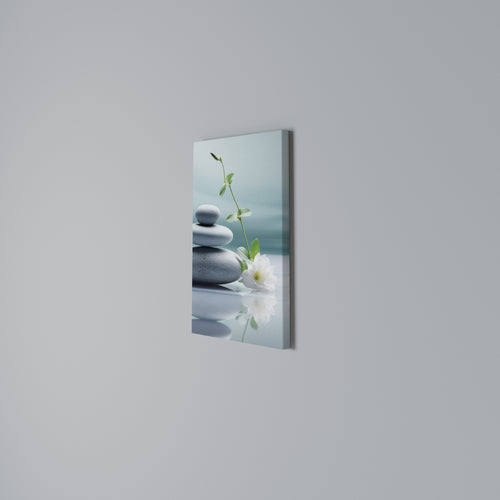 TRANQUIL STONE BALANCE Vertical Canvas Print