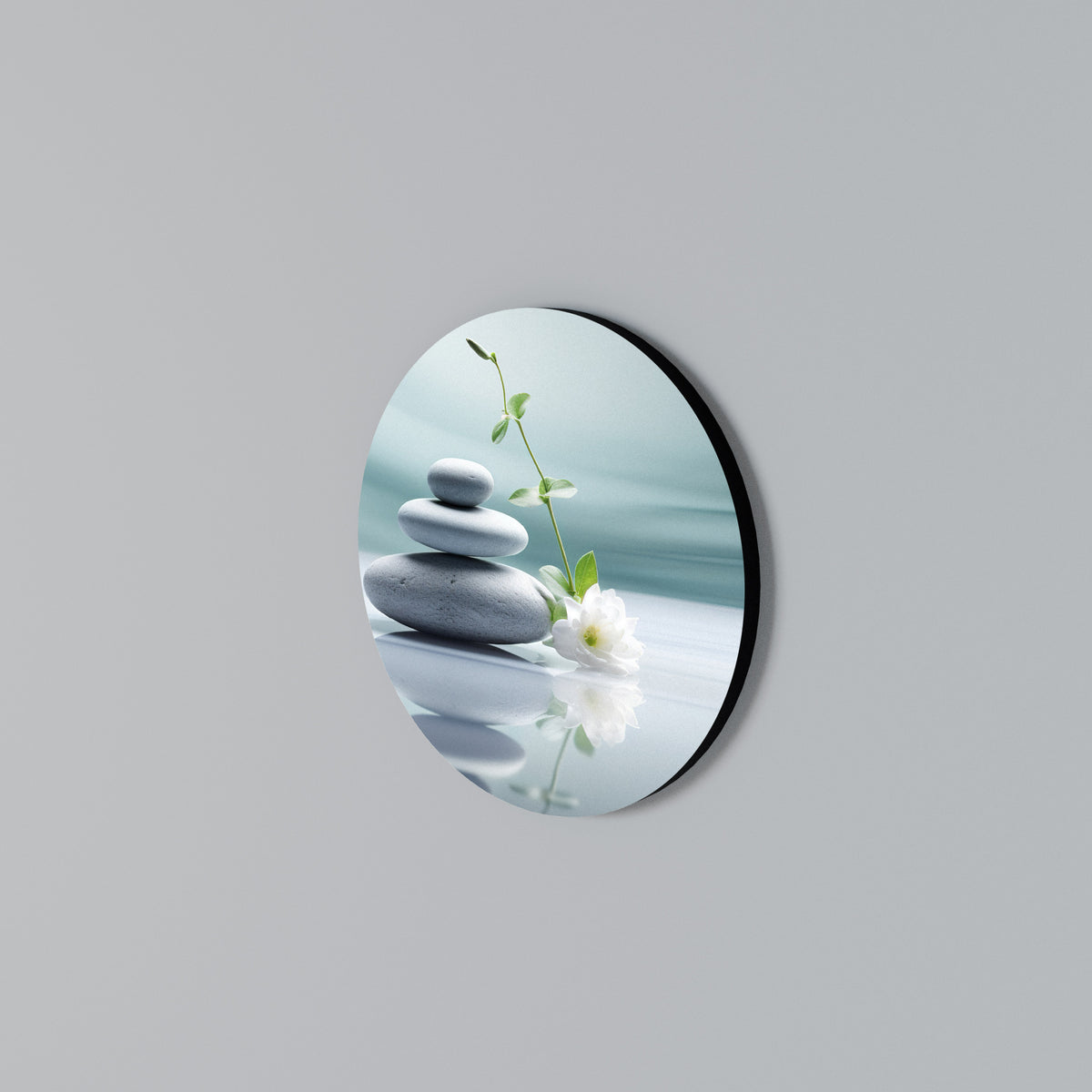 TRANQUIL STONE BALANCE Round Wall Art