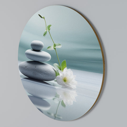 TRANQUIL STONE BALANCE Rund väggdekor