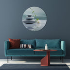 TRANQUIL STONE BALANCE Round Wall Art